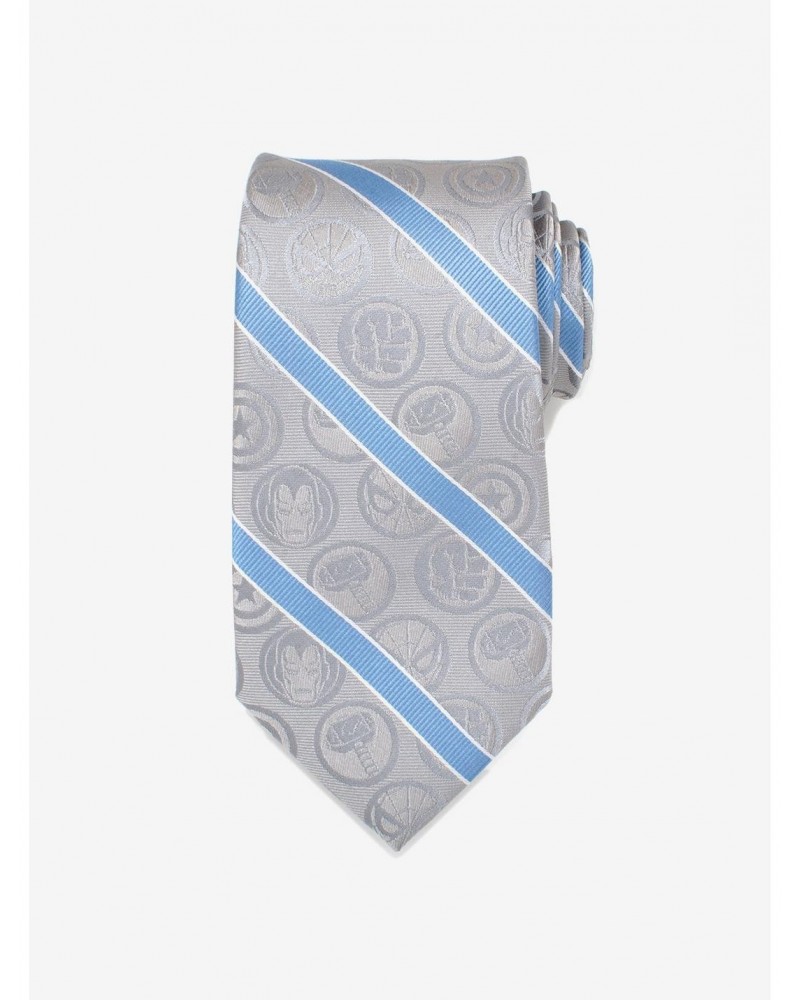 Marvel Comics Grey and Blue Stripe Tie $23.00 Ties