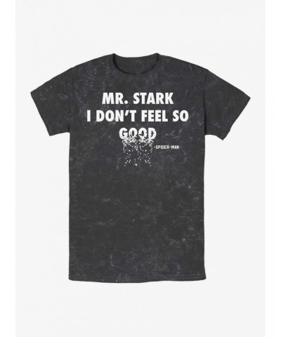 Marvel Spider-Man I Don't Feel So Good Mineral Wash T-Shirt $7.46 T-Shirts