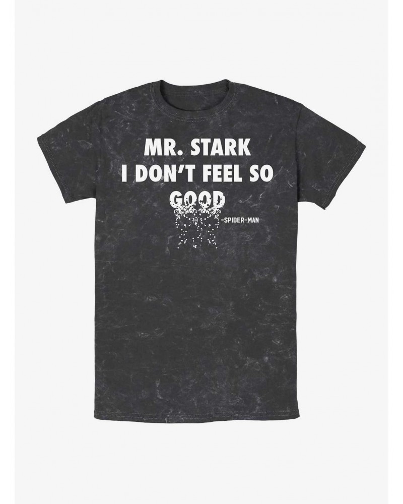 Marvel Spider-Man I Don't Feel So Good Mineral Wash T-Shirt $7.46 T-Shirts