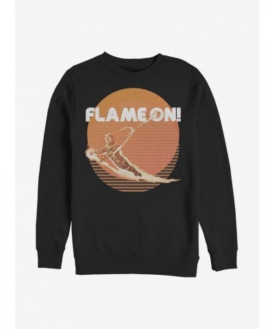 Marvel Fantastic Four Retro Flame Crew Sweatshirt $13.28 Sweatshirts