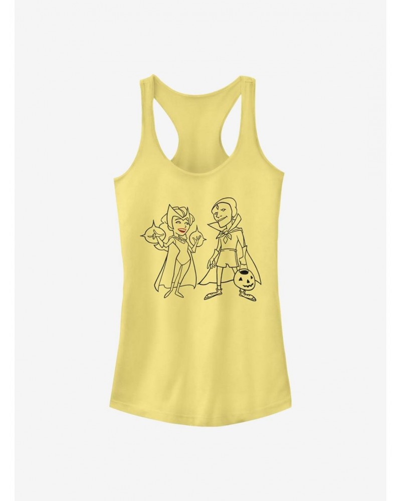 Marvel WandaVision Unusual Couple Simple Ink Girls Tank $9.36 Tanks