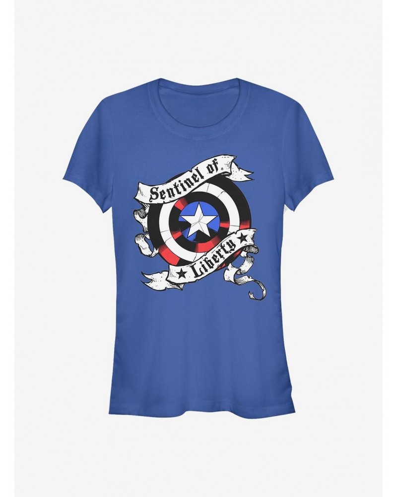 Marvel Captain America Sentinel Shield Girls T-Shirt $6.57 T-Shirts