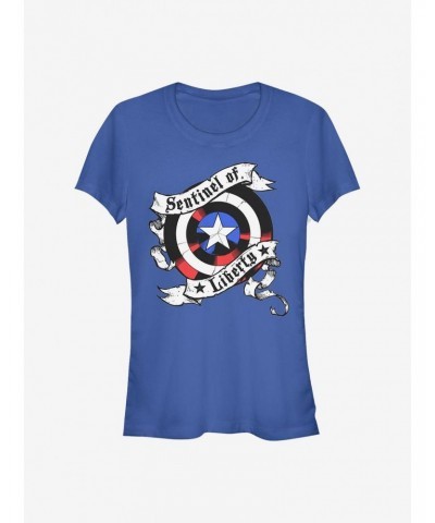 Marvel Captain America Sentinel Shield Girls T-Shirt $6.57 T-Shirts