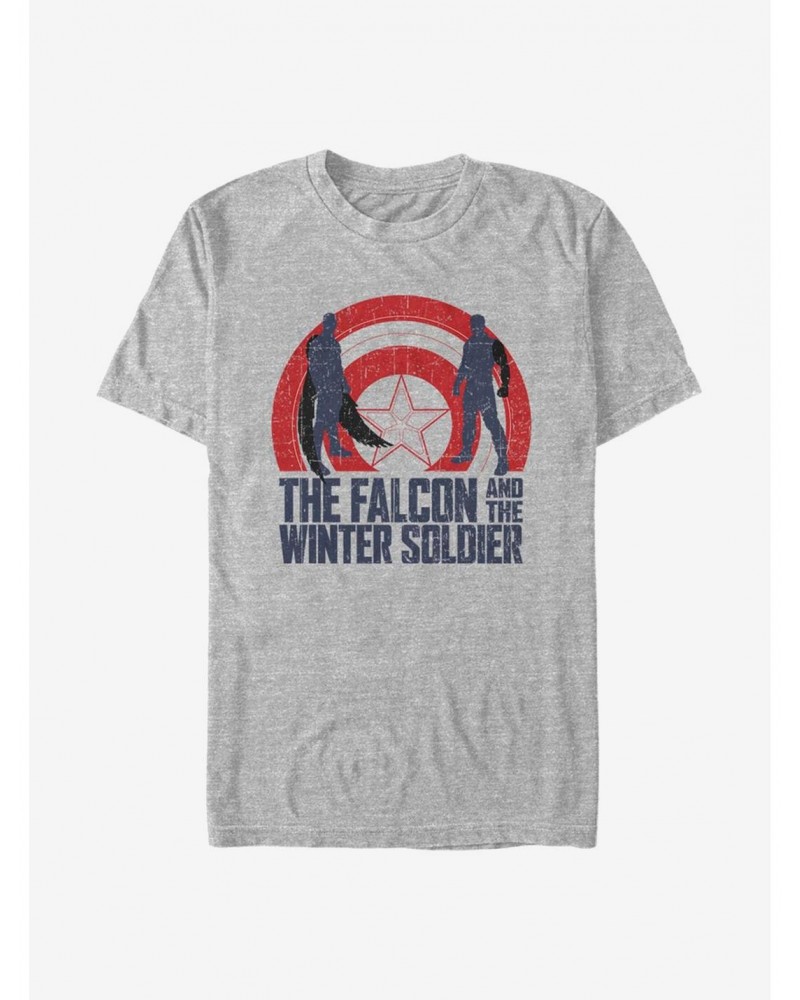 Marvel The Falcon And The Winter Soldier Shield Sun T-Shirt $6.12 T-Shirts