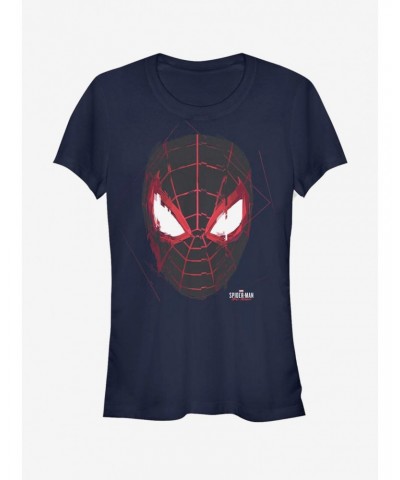 Marvel Spider-Man Miles Morales Glitch Mask Girls T-Shirt $9.96 T-Shirts