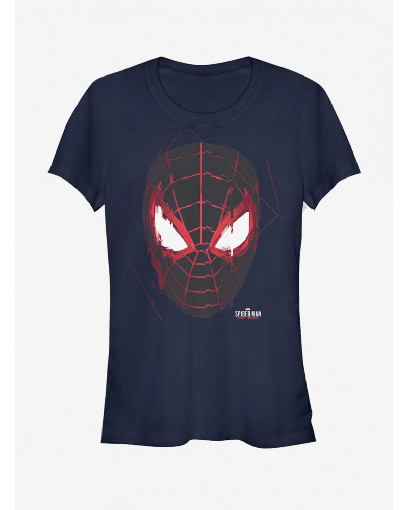 Marvel Spider-Man Miles Morales Glitch Mask Girls T-Shirt $9.96 T-Shirts