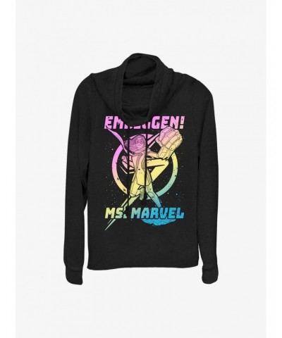 Marvel Ms. Marvel Gradient Marvel Cowlneck Long-Sleeve Girls Top $16.88 Tops