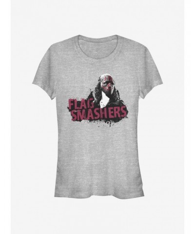 Marvel The Falcon And The Winter Soldier Flag Smashers Girls T-Shirt $9.16 T-Shirts