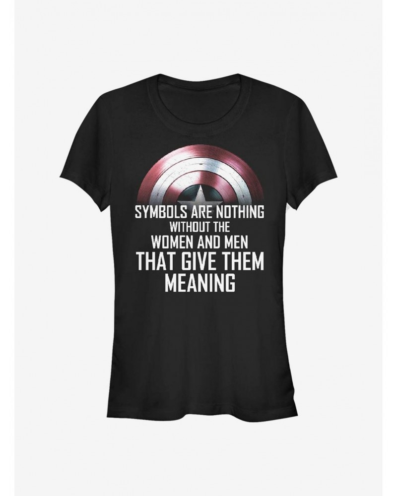 Marvel The Falcon And The Winter Soldier Symbols Girls T-Shirt $6.37 T-Shirts