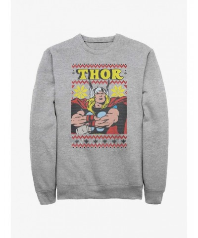 Marvel Thor Asgardian Ugly Christmas Sweatshirt $13.58 Sweatshirts