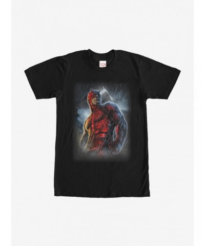 Marvel Daredevil Superhero City Rain T-Shirt $7.07 T-Shirts