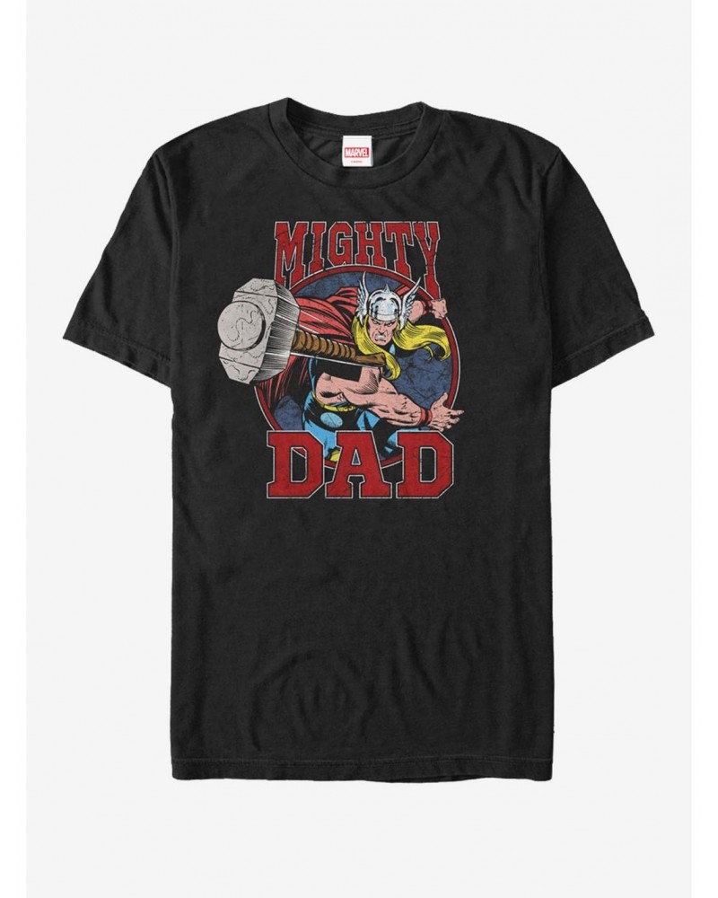 Marvel Father's Day Thor Mighty Dad Hammer T-Shirt $7.46 T-Shirts