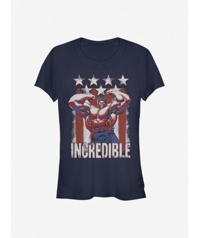 Marvel Hulk Flag Girls T-Shirt $9.36 T-Shirts