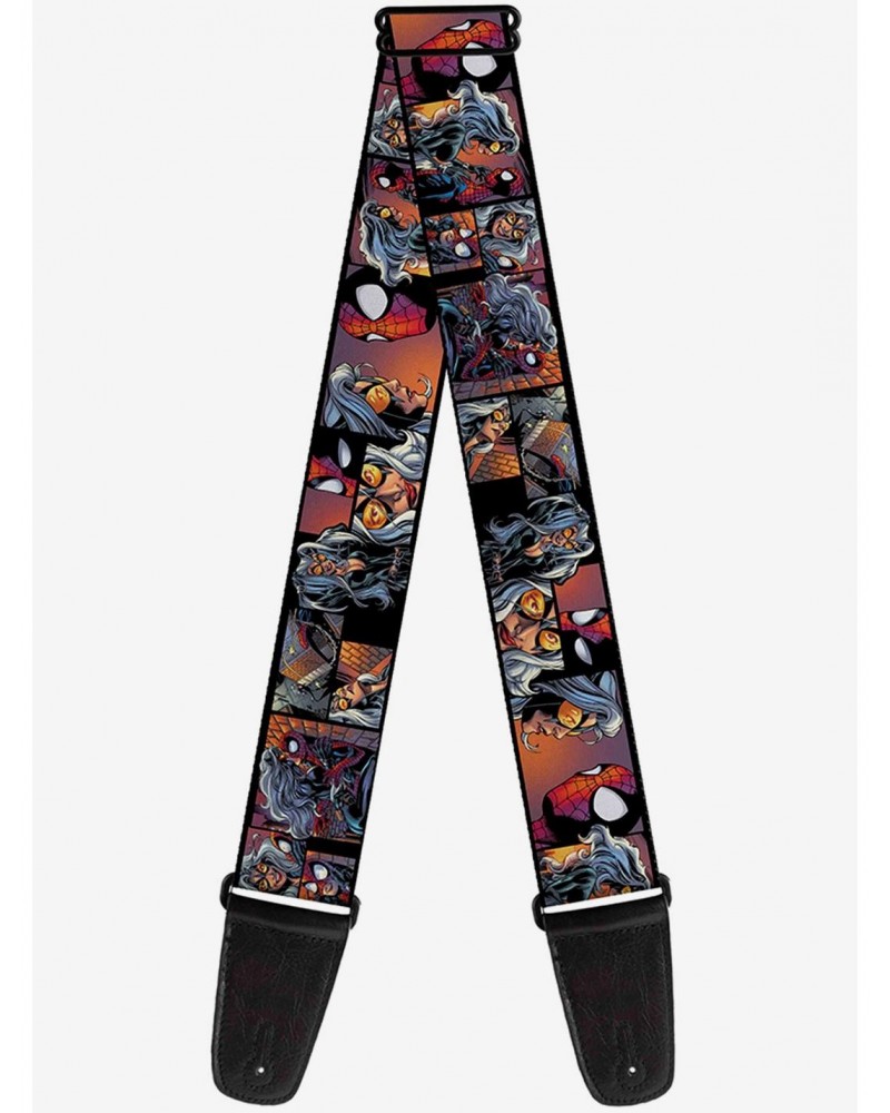 Marvel Spider-Man Black Cat Scene Blocks Guitar Strap $11.95 Guitar Straps