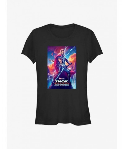 Marvel Thor: Love and Thunder Asgardian Movie Poster Girls T-Shirt $6.37 T-Shirts