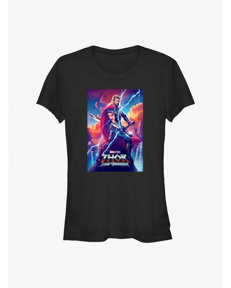 Marvel Thor: Love and Thunder Asgardian Movie Poster Girls T-Shirt $6.37 T-Shirts