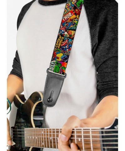 Marvel Avengers Retro Comic Books Stacked Guitar Strap $10.46 Guitar Straps