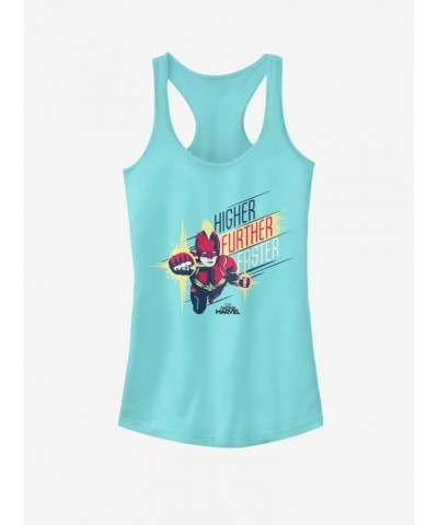 Marvel Captain Marvel Powerful Strike Girls Tank $9.76 Tanks