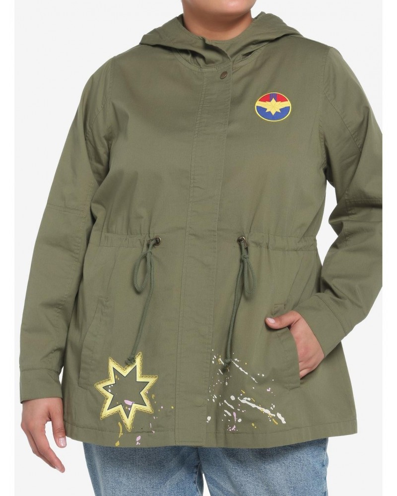 Her Universe Marvel Ms. Marvel Patch Girls Anorak Jacket Plus Size $11.10 Jackets