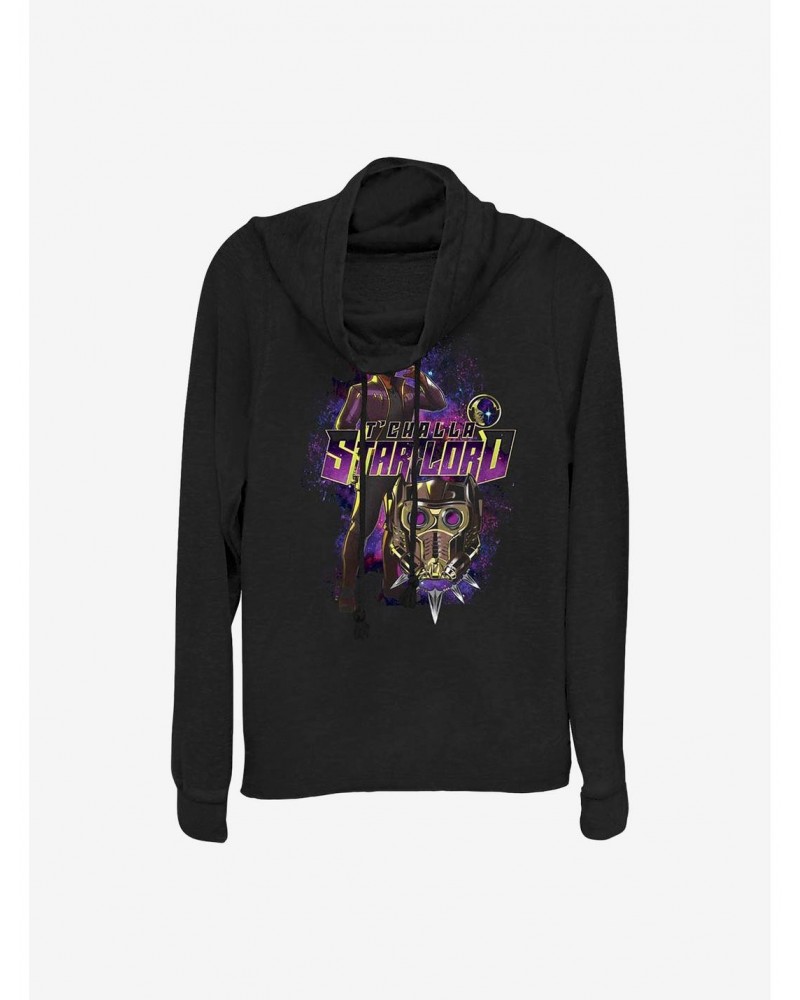 Marvel What If...? T'Challa Star-Lord Cowlneck Long-Sleeve Girls Top $13.65 Tops