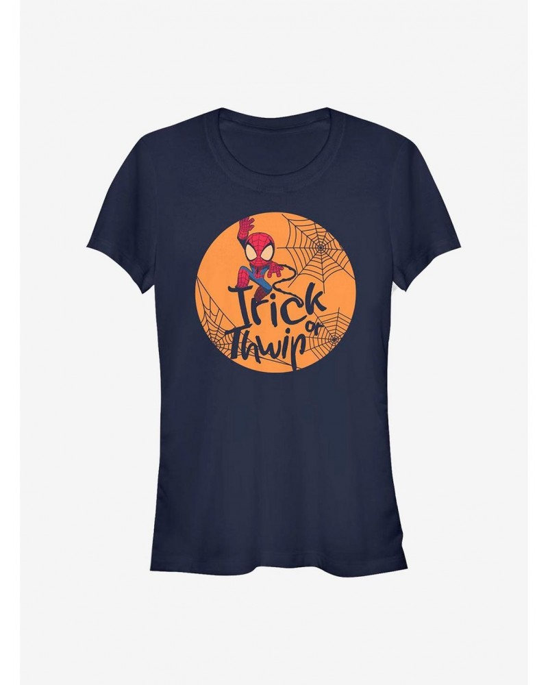 Marvel Spider-Man Trick Or Thwip Girls T-Shirt $8.57 T-Shirts