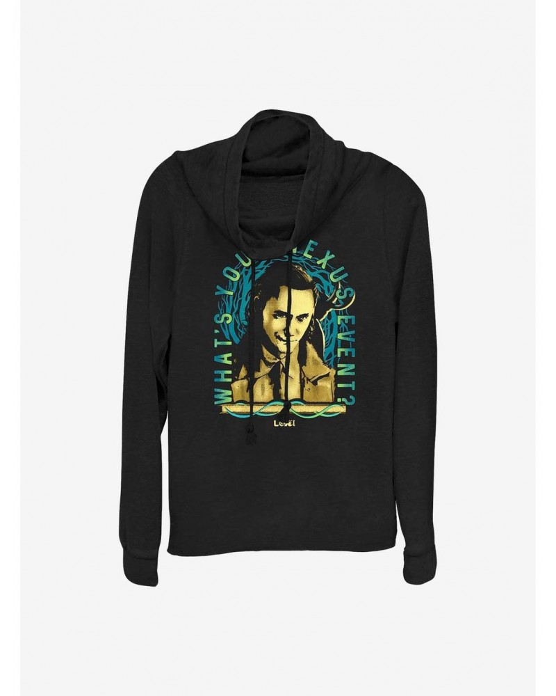 Marvel Loki What's Your Nexus Event? Frame Cowlneck Long-Sleeve Girls Top $11.14 Tops