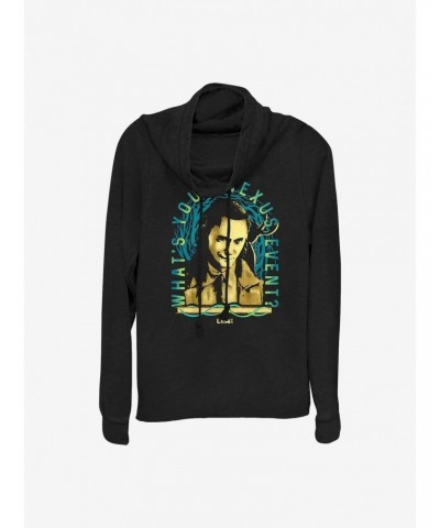 Marvel Loki What's Your Nexus Event? Frame Cowlneck Long-Sleeve Girls Top $11.14 Tops