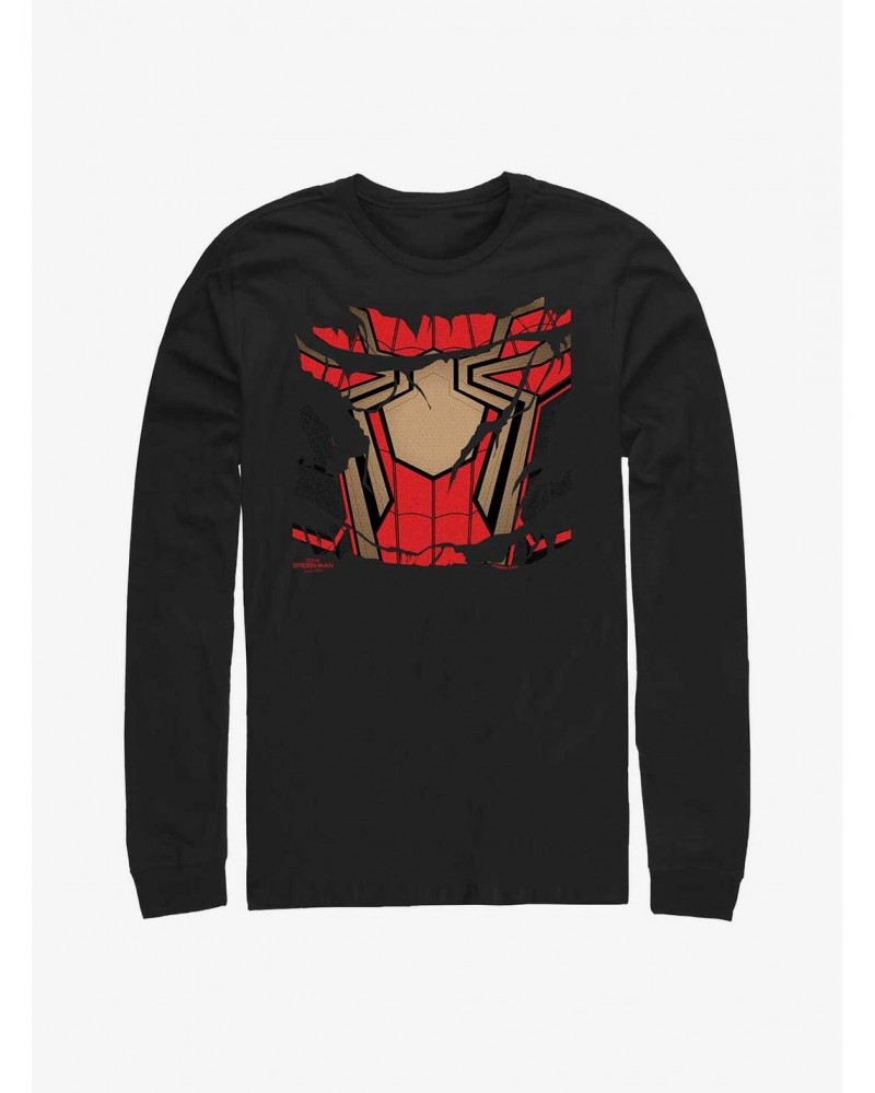 Marvel Spider-Man: No Way Home Ripped Suit Long-Sleeve T-Shirt $10.00 T-Shirts