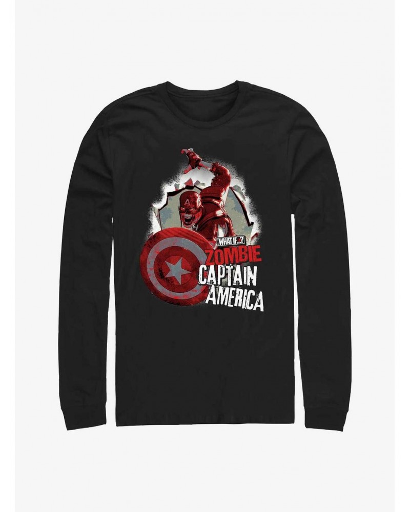 Marvel What If...? Breakthrough Zombie Captain America Long-Sleeve T-Shirt $8.95 T-Shirts