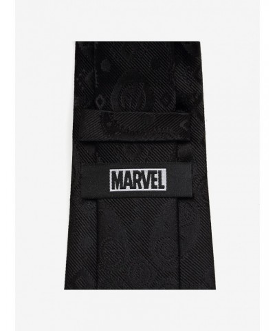 Marvel Avengers Paisley Icons Print Black Tie $20.45 Ties