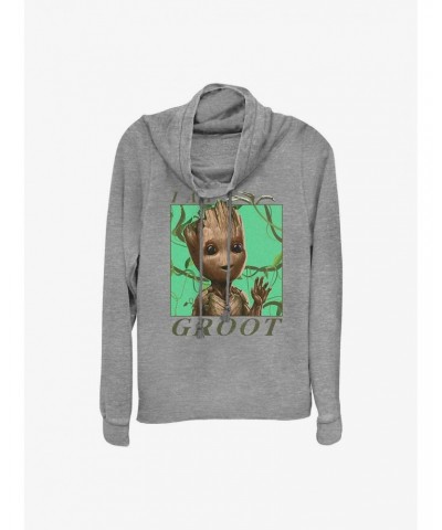 Marvel Guardians of the Galaxy Jungle Vibes Cowl Neck Long-Sleeve Top $14.37 Tops