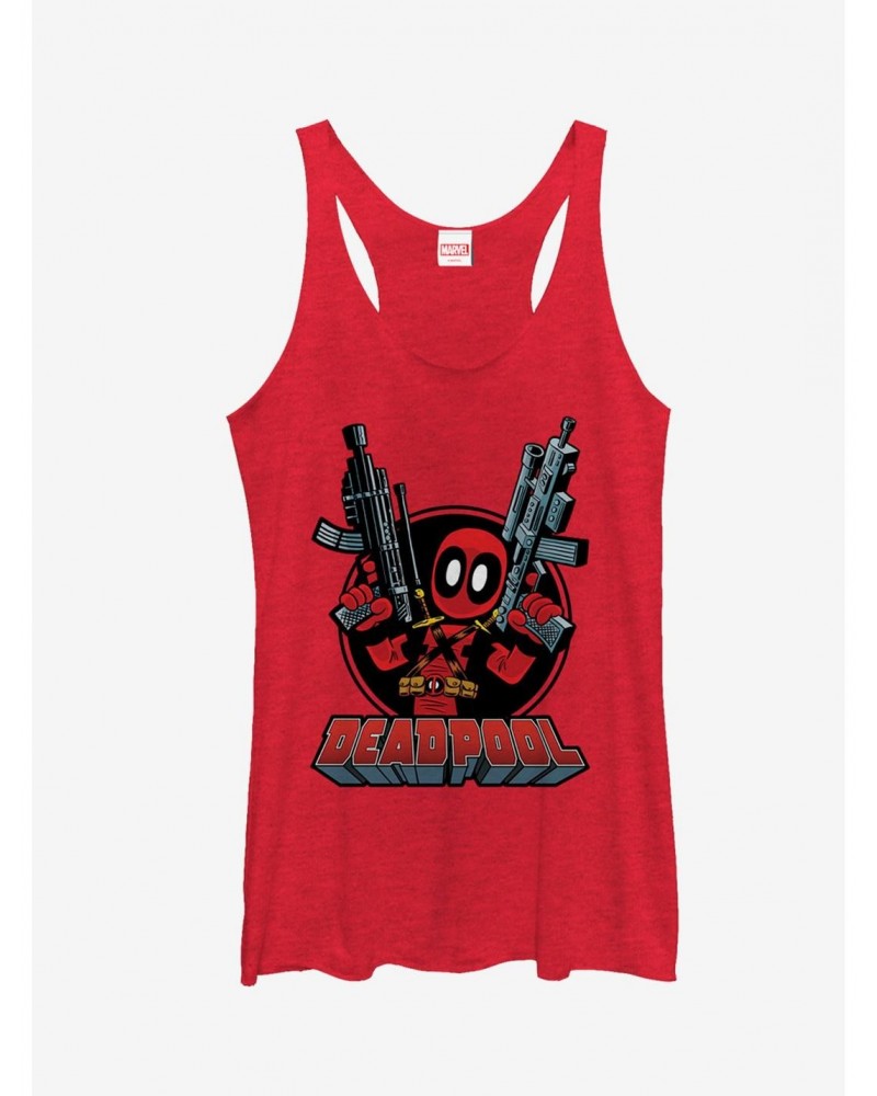 Marvel Deadpool Cartoon Guns Girls Tank $7.46 Tanks