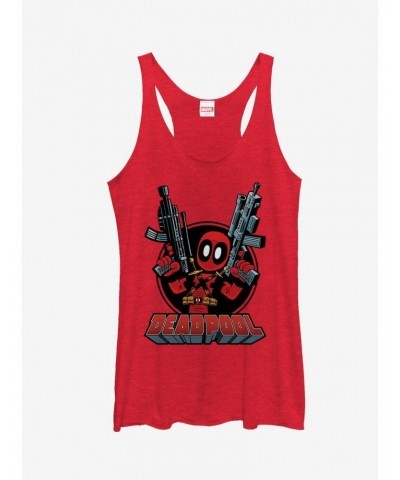 Marvel Deadpool Cartoon Guns Girls Tank $7.46 Tanks