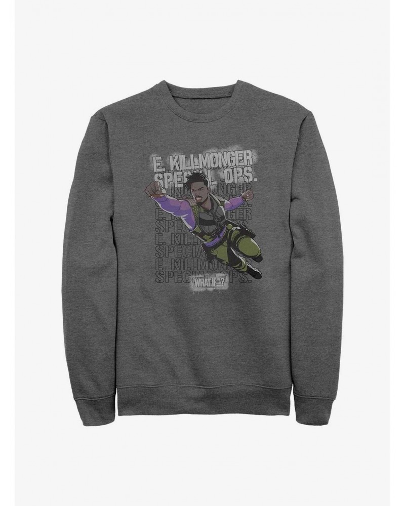 What If?? Erik Killmonger Army Brat Sweatshirt $9.45 Sweatshirts