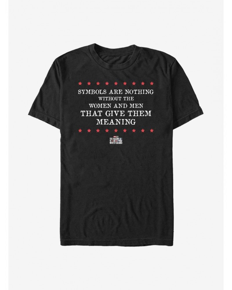 Marvel The Falcon And The Winter Soldier Symbols Are Nothing T-Shirt $9.37 T-Shirts