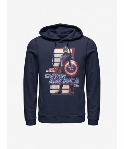 Marvel The Falcon And The Winter Soldier John F. Walker Captain America Hoodie $16.88 Hoodies