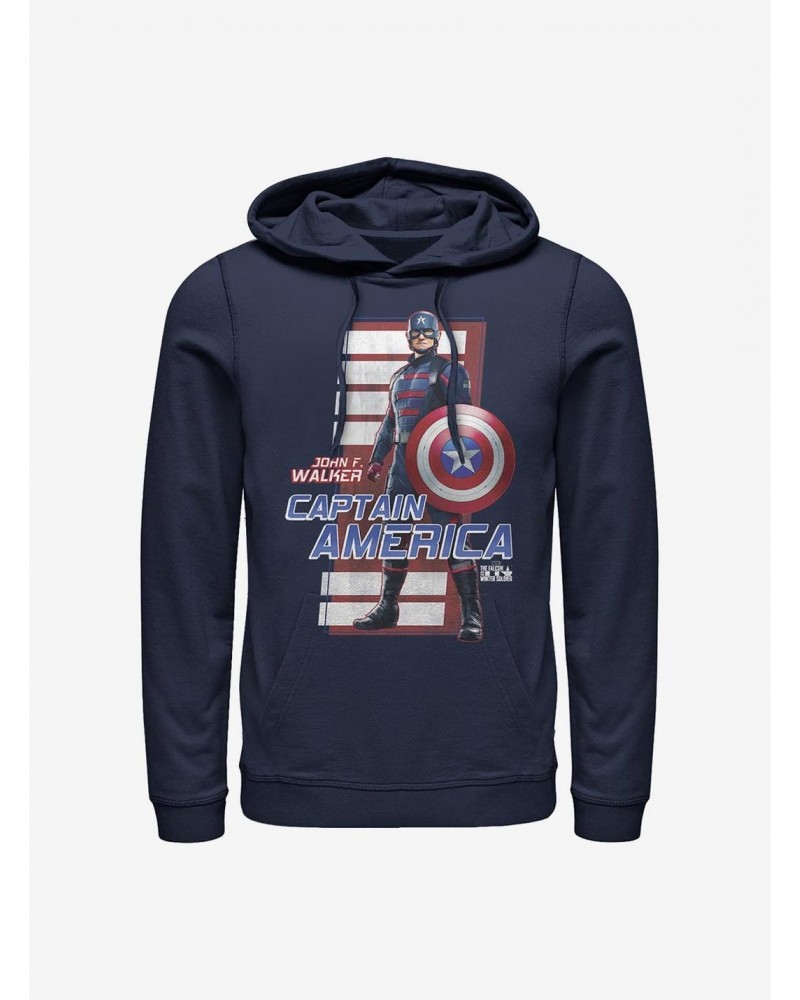 Marvel The Falcon And The Winter Soldier John F. Walker Captain America Hoodie $16.88 Hoodies