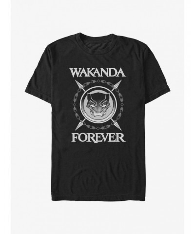 Marvel Black Panther: Wakanda Forever Crossed Spears Emblem Extra Soft T-Shirt $11.72 T-Shirts