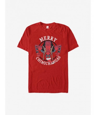 Marvel Deadpool Merry Chimichangas Holiday T-Shirt $8.03 T-Shirts