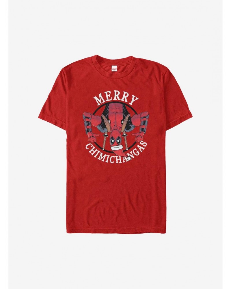 Marvel Deadpool Merry Chimichangas Holiday T-Shirt $8.03 T-Shirts