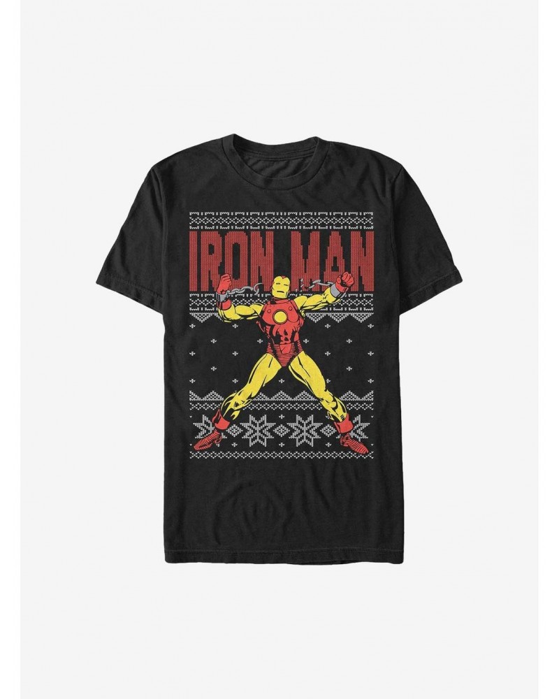 Marvel Iron Man Ugly Christmas Sweater T-Shirt $6.69 T-Shirts