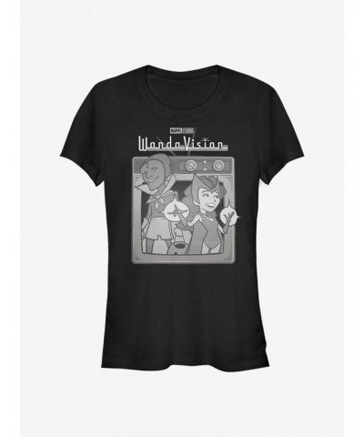 Marvel WandaVision Vintage T.V. Girls T-Shirt $7.37 T-Shirts