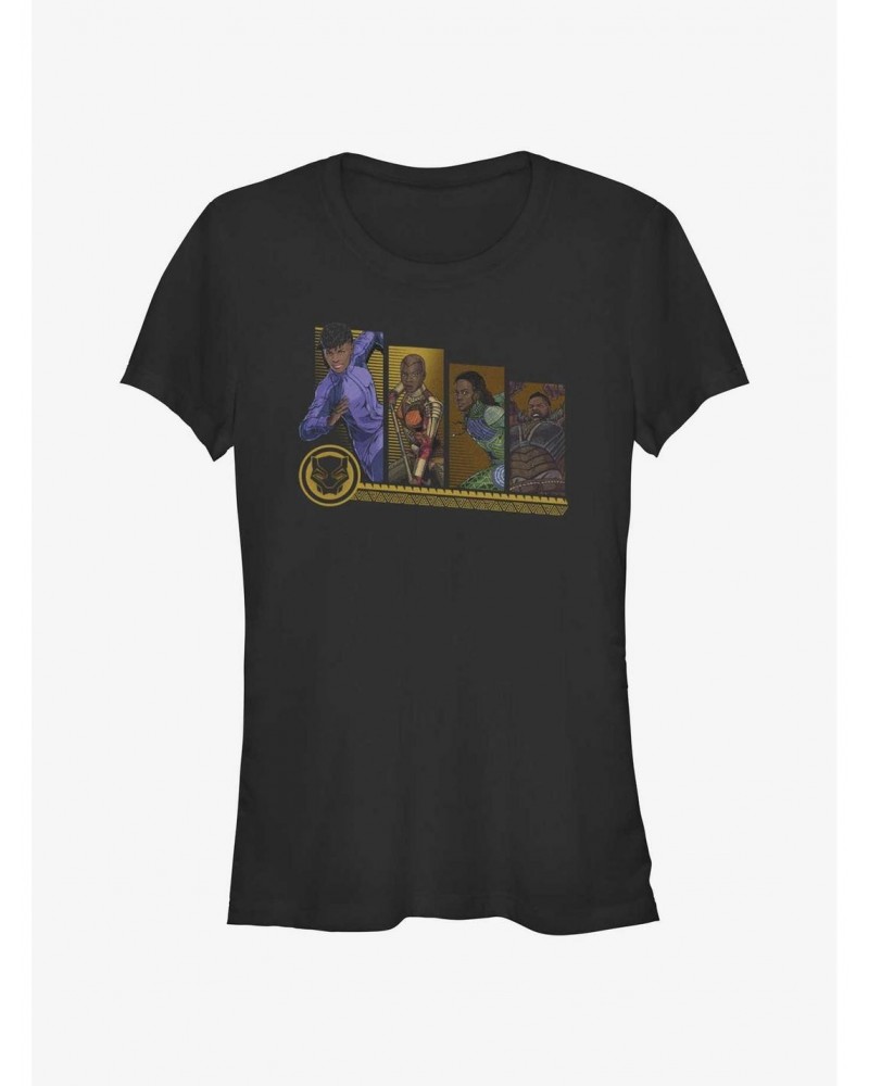 Marvel Black Panther: Wakanda Forever Shuri, Okoye, Nakia, and M'Baku Girls T-Shirt $6.57 T-Shirts