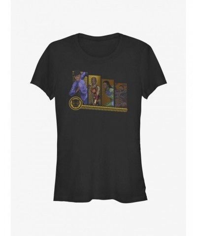 Marvel Black Panther: Wakanda Forever Shuri, Okoye, Nakia, and M'Baku Girls T-Shirt $6.57 T-Shirts