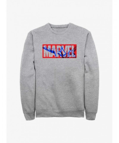 Marvel Spider-Man Overlay Logo Sweatshirt $12.69 Sweatshirts