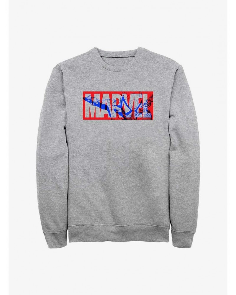 Marvel Spider-Man Overlay Logo Sweatshirt $12.69 Sweatshirts