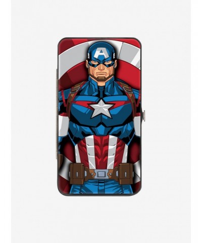 Marvel Captain America Standing Shield Pose Hinged Wallet $8.99 Wallets