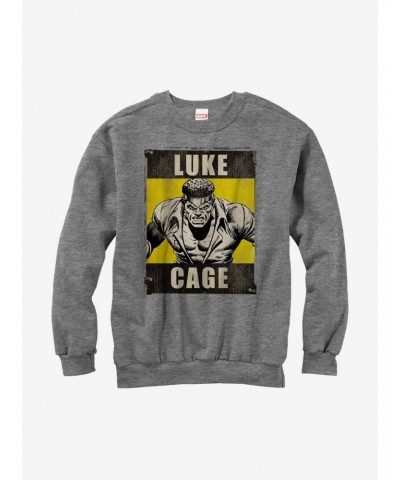 Marvel Heroes For Hire Luke Cage Grey Sweatshirt $14.17 Sweatshirts