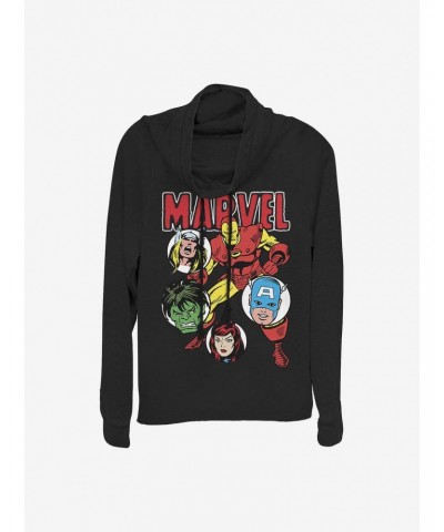 Marvel Avengers Marvel Squad Cowlneck Long-Sleeve Girls Top $12.93 Tops