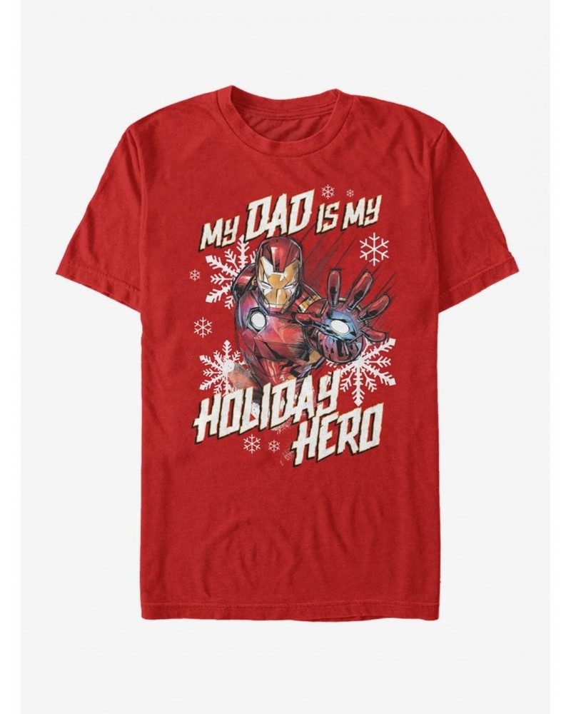 Marvel Iron Man Holiday Dad T-Shirt $8.41 T-Shirts